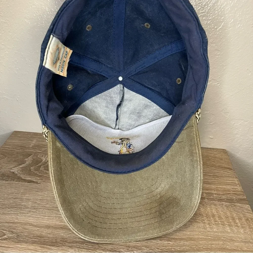 Vintage Hat General trailer Company baseball cap navy blue olive green